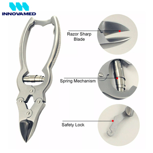 Heavy Duty Chiropody Toenail Clippers for Thick Nails Set of 4 Manual Podiatry Instruments Stainless Steel Nail Care INNOVAMED - Product Image 3