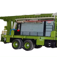 Machine de forage de puits d'eau montée sur camion d'occasion, DTH 300-350 mètres, capable de forage DTH et rotatif