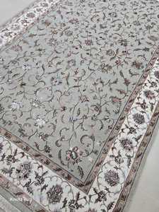 พรมนอตคุณภาพสูงทำด้วยมือดีไซน์คลาสสิกพรมขนสัตว์ถักมือสีธรรมชาติพรมพื้นที่ห้องนั่งเล่น - Product Image 2