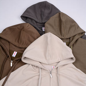 Vente en gros de sweats à capuche surdimensionnés 100% coton pour hommes, vêtements d'hiver super doux à fermeture éclair avec logo personnalisé, impression numérique tendance - Product Image 5