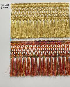 Custom Made <b>Gold</b> and Silver Mirror Work Embroidered Laces Ideal for Use As <b>Trims</b> and Borders in Clothing and Textiles - Product Image 5