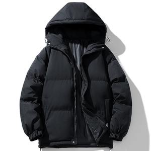 Veste d'hiver pour hommes Parka à capuche épaisse et chaude en toile coréenne noire Streetwear Manteau à bulles colorées de style Hip Hop - Product Image 3