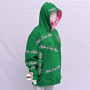 เสื้อฮู้ดสวมหัวโอเวอร์ไซส์ปักลาย3D กำหนดเองได้เสื้อมีฮู้ดแขนยาวผ้าคอตตอนผ้าฟลีซ - Product Image 6