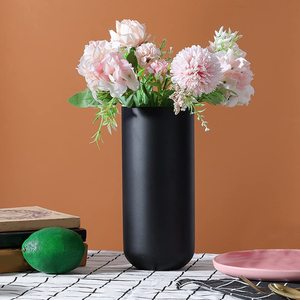 Elegant Design Metal Cylinder Flower <b>Vase</b> Black Finished for Tabletop Home & Wedding Decoration Metal Floral <b>Vase</b> - Product Image 1