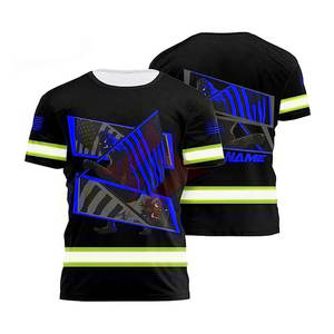 Chemise de sécurité réfléchissante haute visibilité ANSI Classe 1 imperméable pour les travailleurs du bâtiment, logo personnalisé, impression par sublimation - Product Image 1