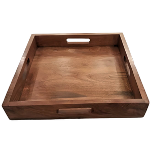 Plateau en bois brun naturel - Product Image 1