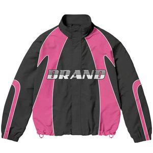 Chándales con capucha de nailon clásico con estampado de pretina elástica con diseño de logotipo personalizado OEM/ODM, chándales bordados personalizados para hombres - Product Image 5