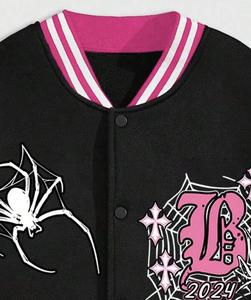 Chaqueta Universitaria Unisex con Logotipo Bordado Personalizado, Nombre del Equipo, Número, Ropa Exterior Retro Universitaria, Bordado Personalizado, Ropa Escolar del Equipo - Product Image 3