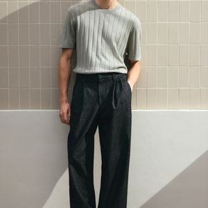 Camisetas de algodón para hombre, camisetas OEM ODM de algodón personalizadas de talla grande para hombre, camisetas con cuello redondo, hombros caídos, algodón de alta calidad - Product Image 1