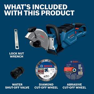 เลื่อยตัดไร้สายขนาด 9 นิ้ว น้ำหนักเบา ออกแบบตามหลักสรีรศาสตร์ สำหรับตัดคอนกรีตและโลหะ พร้อมตัวป้องกันการตัด 6 ระดับ และวาล์วปิดน้ำ - Product Image 6