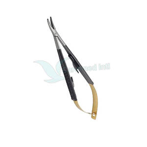 Profesional Castroviejo 7 \ "Micro soporte de aguja Punta de insertos de carburo de tungsteno recto con bloqueo Material de acero inoxidable - Product Image 3