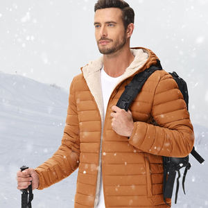 Chaquetas acolchadas de la mejor calidad para hombre, cremallera con sudaderas con capucha, ropa de moda, chaqueta acolchada de invierno cálida con dos bolsillos delanteros - Product Image 3