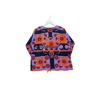 Veste courte d'hiver pour femmes, 10 couleurs, broderie florale Suzani, tricot respirant, tissu en coton écologique, séchage rapide - Product Image 4