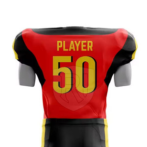 Uniforme de fútbol americano transpirable superventas, conjuntos personalizados de alta calidad con mangas cortas - Product Image 6