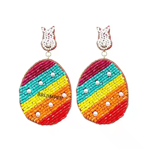 Large gamme de bijoux de mode de collection festive au design élégant Boucles d'oreilles et clous d'oreilles en perles de verre avec strass - Product Image 2