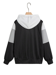 Sudaderas con capucha para mujer con logotipo frontal forrado de invierno personalizado al por mayor 100% algodón informal de alta calidad producto más vendido - Product Image 2