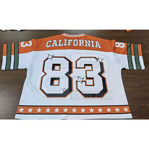 Maillot de football américain pour hommes en polyester respirant Couleurs et chiffres de l'équipe personnalisée Maillot de football américain pour jeunes - Product Image 5