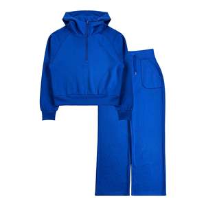 Completo da Donna con Felpa con Mezza Zip e Pantaloni a Gamba Larga, Set 2 Pezzi Beige RND Apparel Taglie S-XL Ordine Minimo 2 Pezzi - Product Image 3