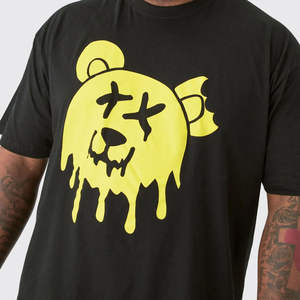 Camiseta de cuello redondo de moda de lujo para hombre Material de algodón de alta calidad Impresión de pantalla de color en blanco ligero - Product Image 3