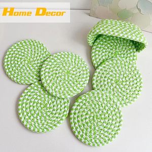 Cotton Rope <b>Table</b> <b>Coaster</b> Durable Mats & Pads for Tabletop Protection Tableware Decorative Beast Design Attractive <b>Coaster</b> - Product Image 1