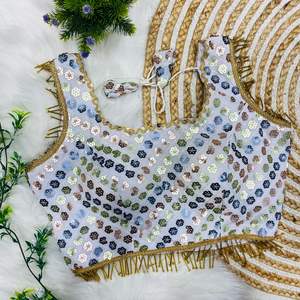 Aspecto elegante Colección Premium Increíble Color Pesado Georgette Secuencia Trabajo Blusa Mujer Moda Fabricante - Product Image 2