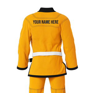 Best Yellow Edition <b>Men's</b> BJJ Uniform Customizable Low Price Jiu Jitsu <b>Kimono</b> Reliable Quality Karate Martial Arts Stretch - Product Image 4