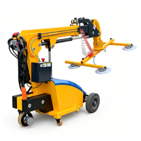 Elevador de Vidrio de Doble Uso para Interiores y Exteriores, Motor con Control Remoto, Capacidad de Carga de 300 kg para Láminas de Vidrio y Paneles de Aluminio