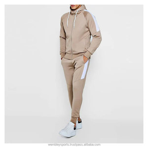 Đồ thể thao mùa đông bán buôn, áo khoác hoodie cotton thiết kế tùy chỉnh, bộ đồ thể thao hai mảnh kiểu jogger, thiết kế phối màu nam - Product Image 1