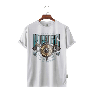 เสื้อยืดผู้ชายพิมพ์ลาย โอเวอร์ไซส์ ผ้าฝ้าย ลำลอง แฟชั่นฤดูร้อน ระบายอากาศดี เป็นมิตรกับสิ่งแวดล้อม แห้งเร็ว รับผลิตแบบ OEM ไซส์ใหญ่ ปี 2026 - Product Image 2