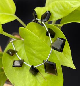 Haute qualité Quartz fumé facettes tranche forme perles perles de Quartz 8 pouces brin 10-15 MM taille pierre précieuse en gros - Product Image 4