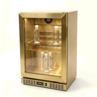Mini Refrigerador Comercial con Puerta de Vidrio, Enfriador Compacto para Oficina, para Almacenamiento de Bebidas y Alimentos