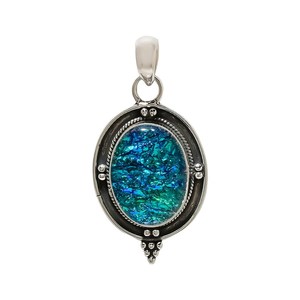 Triplet Fire Opal Pendant 925 Sterling Silver Handmade Gemstone Necklace Luxury Jewelry Gift For Women - Product Image 1