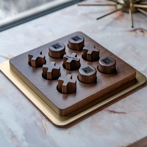 Vintage Wooden Tic Tac Toe Handcrafted Classic Tabletop Family Fun Mind Challenge Interactive Skill Entertainment <b>Toy</b> - Product Image 1