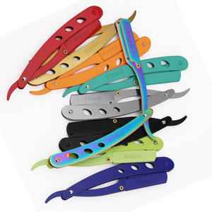 Navaja de Afeitar Plegable para Hombre, Navaja de Acero Inoxidable, Maquinilla de Afeitar de Hoja Recta, Afeitadora Manual para Barba, Herramienta de Barbería, 1 Pieza - Product Image 2