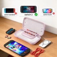 Siap Kirim Tas Penyimpanan PU Soft-Touch untuk Nintendo Switch 2, Tas Jinjing Pelindung Anti Guncangan dan Tahan Air dari Bahan EVA Keras