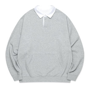 Sudaderas Polo de manga larga de calidad superior para hombre, venta al por mayor, Boxy Fit, algodón de rizo francés para ropa de calle de invierno - Product Image 1