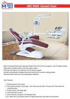 Fauteuil dentaire métallique pour usage hospitalier, fonctionnement manuel