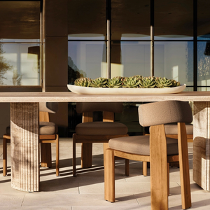 Silla sin brazos de madera de teca, equipada con espuma suave para uso en exteriores, duradera y resistente a la putrefacción. - Product Image 6