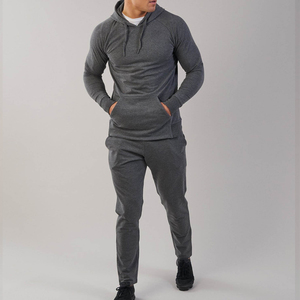 Casual Autumn Breathable Fleece <b>Track</b> <b>Suit</b> for Men with Customized Logo Solid Color Premium Quality - Product Image 4