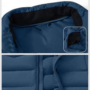 Chaqueta de diseñador para hombre con chaleco acolchado Logotipo personalizado Característica de seguridad con calefacción de invierno sin mangas - Product Image 6