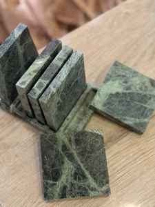 Handmade <b>Green</b> Marble <b>Coasters</b> Elegant Drink <b>Coasters</b> Table Protection - Product Image 3