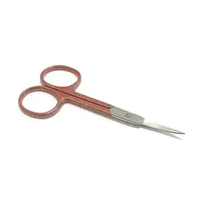 Scissors Cuticle For Dead Skin Trimming Red Gliterry 4" Manufacturer Cuticle Scissors Stainless Steel Curved Nail Tools