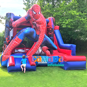 Spiderman <span class=keywords><strong>Inflatable</strong></span> bouncy lâu đài Nhà Máy Giá Spiderman <span class=keywords><strong>Inflatable</strong></span> <span class=keywords><strong>Bouncer</strong></span> và trượt Combo hupfburg cho bên cho thuê - Product Image 3