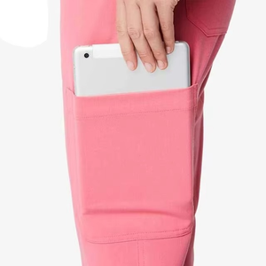 ชุดเครื่องแบบสครับพยาบาลมีกระเป๋าชุดยูนิฟอร์มสครับสุขภาพสุขภาพชุดฟิกเกอร์ฤดูร้อนโรงพยาบาล - Product Image 3