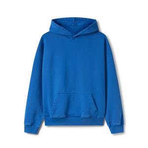 Sweat à capuche en molleton de coton épais 100% pour hommes 400gsm tissu tricoté gaufré doux décontracté de haute qualité surdimensionné - Product Image 5