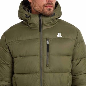Veste d'hiver matelassée pour homme de qualité supérieure, à capuche, col montant, imprimée, pour l'extérieur, avec un design rembourré coupe-vent pour adultes - Product Image 4