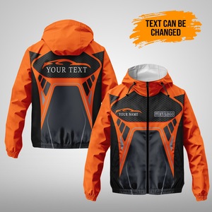 Chaqueta cortavientos de poliéster 100% personalizada, chaqueta de entrenamiento de equipo de fútbol de invierno, cremallera de sublimación impermeable para entrenamiento al aire libre - Product Image 4