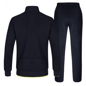 Vêtements de jogging actifs, survêtements, vêtements pour hommes, tissu en molleton de polyester, conception personnalisée, logo imprimé, ensemble de survêtement OEM avec fermeture éclair - Product Image 5