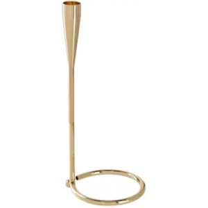 Bougeoir décoratif en métal doré Trio de supports coniques élégants pour la décoration de table à manger de mariage et les accents d'intérieur à la maison - Product Image 3