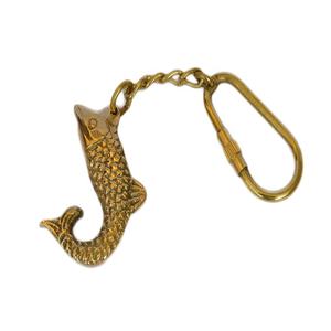 พวงกุญแจดีไซน์ปลาโลหะ พร้อมสีทองเงางามและเคลือบผิวอย่างดี ดีไซน์มาตรฐาน - Product Image 1